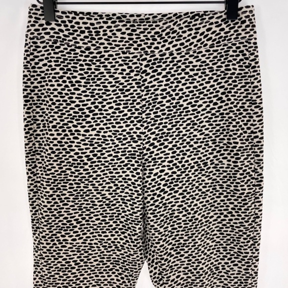 Who What Wear Animal Print High Rise Ankle Crop Skinny Pants Cream Black Size 8 - Picture 5 of 13